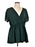 Torrid 100% Polyester Green Short Sleeve Blouse Size Lg (0) - photo 1