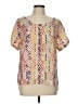 BCBGeneration 100% Polyester Orange Short Sleeve Blouse Size L - photo 1