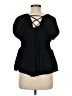 Torrid Black Short Sleeve Blouse Size Med Plus (00) - photo 2