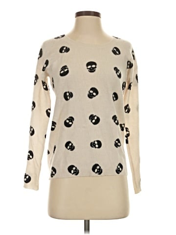 Aqua Cashmere Pullover Sweater (view 1)