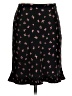 Ann Taylor 100% Polyester Floral Black Casual Skirt Size 2 (petite) - photo 1