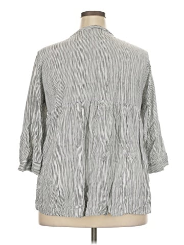 Jones New York 3/4 Sleeve Button-Down Shirt (view 2)