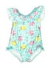Gymboree Floral Blue One Piece Swimsuit Size 6-12 mo - photo 1