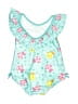 Gymboree Floral Blue One Piece Swimsuit Size 6-12 mo - photo 2