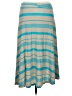 Stem Stripes Teal Casual Skirt Size L - photo 2