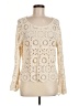 Ultra Pink 100% Cotton Ivory Pullover Sweater Size M - photo 1