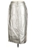 WAYF Metallic Silver Faux Leather Skirt Size M - photo 2