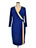 Kasper Color Block Blue Cocktail Dress Size XL - photo 1