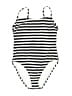 Kona Sol Stripes Black One Piece Swimsuit Size L - photo 1