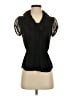 Etcetera 100% Silk Black Short Sleeve Silk Top Size 0 - photo 1
