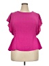 Nine West 100% Polyester Pink Short Sleeve Top Size XXL - photo 1