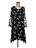 CAbi 100% Polyester Print Black Casual Dress Size M - photo 1
