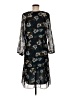 CAbi 100% Polyester Print Black Casual Dress Size M - photo 2