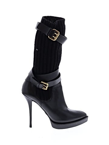 Gucci Knitted Wool Lifford Platform Boots (view 1)