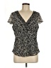 Sigrid Olsen 100% Polyester Black Short Sleeve Blouse Size 12 Petite - photo 1
