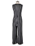 Madison 100% Polyester Stripes Black Jumpsuit Size S - photo 2
