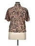 Nine West Animal Print Brown Short Sleeve Blouse Size XL - photo 2