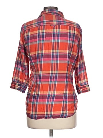 American Eagle Outfitters 3/4 Sleeve Button-Down Shirt (view 2)