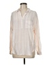 Rails 100% Rayon Ivory Long Sleeve Polo Size M - photo 1