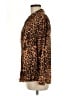 White Stag 100% Nylon Animal Print Brown Long Sleeve Blouse Size 12 - 14 - photo 5