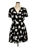 Express 100% Polyester Floral Black Casual Dress Size 14 - photo 1