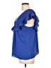 Maeve 100% Polyester Blue Short Sleeve Blouse Size L - photo 5