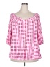Torrid Pink 3/4 Sleeve Blouse Size 3X Plus (3) - photo 1
