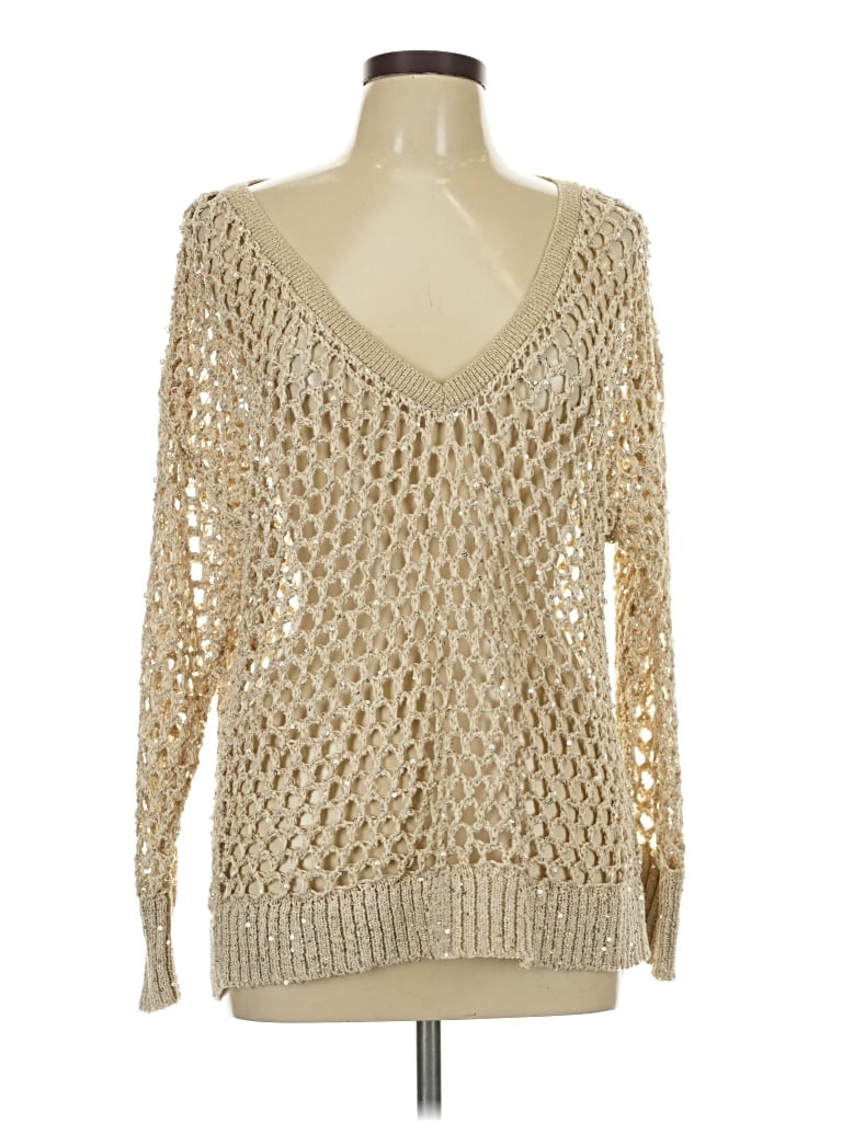 Pre-owned L'agence Pullover Sweater In Tan