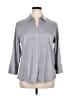 Foxcroft Gray 3/4 Sleeve Button-Down Shirt Size XL - photo 1