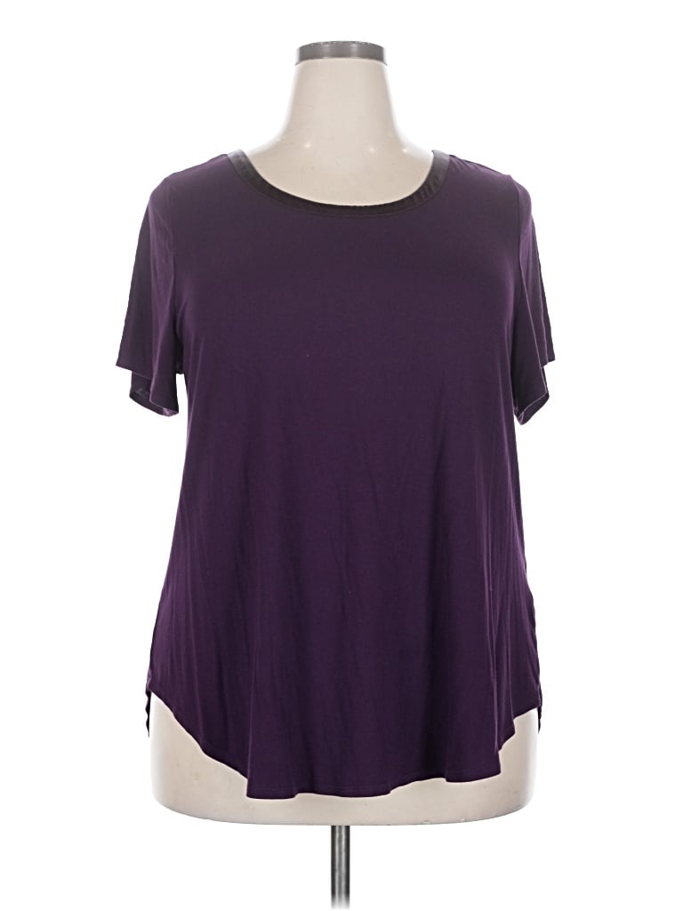 Pre-owned Alfani Short Sleeve T-shirt In Purple