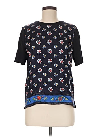 Tory Burch Short Sleeve Silk Top (view 1)