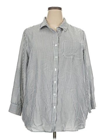Velvet Heart 3/4 Sleeve Button-Down Shirt (view 1)