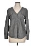 Theory Tweed Gray Long Sleeve Blouse Size L - photo 1