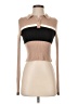 ASOS Color Block Tan Turtleneck Sweater Size 2 - photo 1