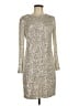 Eliza J Metallic Silver Cocktail Dress Size 10 - photo 1