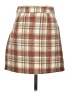 Aura 100% Polyester Plaid Tan Casual Skirt Size XS - photo 2