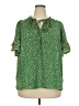 Max Studio 100% Polyester Green Short Sleeve Blouse Size 2X - photo 1