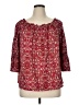 Max Studio Floral Burgundy 3/4 Sleeve Blouse Size 1X - photo 1
