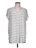 Old Navy Stripes Silver Short Sleeve T-Shirt Size L - photo 1