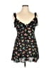 Zara 100% Polyester Floral Black Cocktail Dress Size L - photo 1