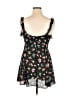 Zara 100% Polyester Floral Black Cocktail Dress Size L - photo 2