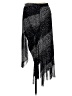 Chico's 100% Polyester Stars Black Formal Skirt Size Med (1) - photo 2