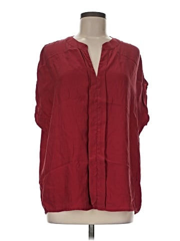 Waverly Grey 3/4 Sleeve Silk Top (view 1)