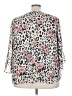 Roz & Ali 100% Polyester Animal Print Pink 3/4 Sleeve Blouse Size 3X - photo 2