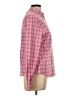 Faconnable Checkered-gingham Pink Long Sleeve Button-Down Shirt Size L - photo 4
