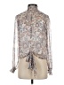 1.State 100% Polyester Paisley Gray Long Sleeve Blouse Size XS - photo 1