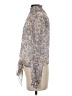 1.State 100% Polyester Paisley Gray Long Sleeve Blouse Size XS - photo 5