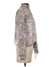 1.State 100% Polyester Paisley Gray Long Sleeve Blouse Size XS - photo 4