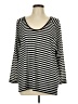 TWO by Vince Camuto Black 3/4 Sleeve Top Size L - photo 1