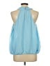 Dots 100% Polyester Blue Sleeveless Blouse Size L - photo 2